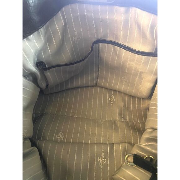 Cole Haan Handbag Valise Kendra Black Leather Satchel Tote Convert Shoulder Bag - Picture 5 of 15